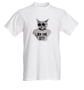 "NYC Cat" women's short sleeve t-shirt (BLACK or WHITE)