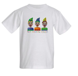 "Just Clowning Around" kids short sleeve t-shirt