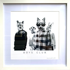 "Boys Club" Framed Art Print 40 x 40 cm