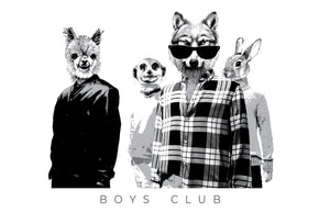 "Boys Club" Framed Art Print 40 x 40 cm