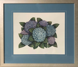 Large "My Hydrangeas" Framed Art Print