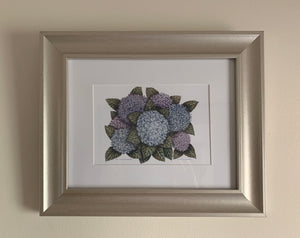 Framed art print "My Hydrangeas"