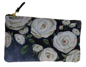 "Iceberg Roses" Lined clutch bag