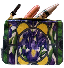 Load image into Gallery viewer, &quot;Irises&quot; Lined cosmetic bag