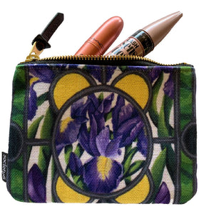 "Irises" Lined cosmetic bag