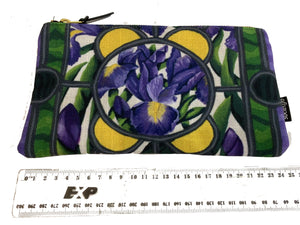 "Irises" Lined clutch bag