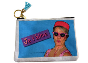 "Je T'aime" Lined cosmetic bag