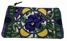 Load image into Gallery viewer, &quot;Pansies&quot; Lined clutch bag