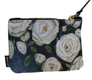 "Iceberg Roses" Lined cosmetic bag