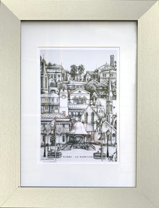 Framed "Dubbo - An Overview" print in Silver or Black Frame