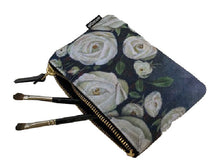 Load image into Gallery viewer, &quot;Iceberg Roses&quot; Lined cosmetic bag